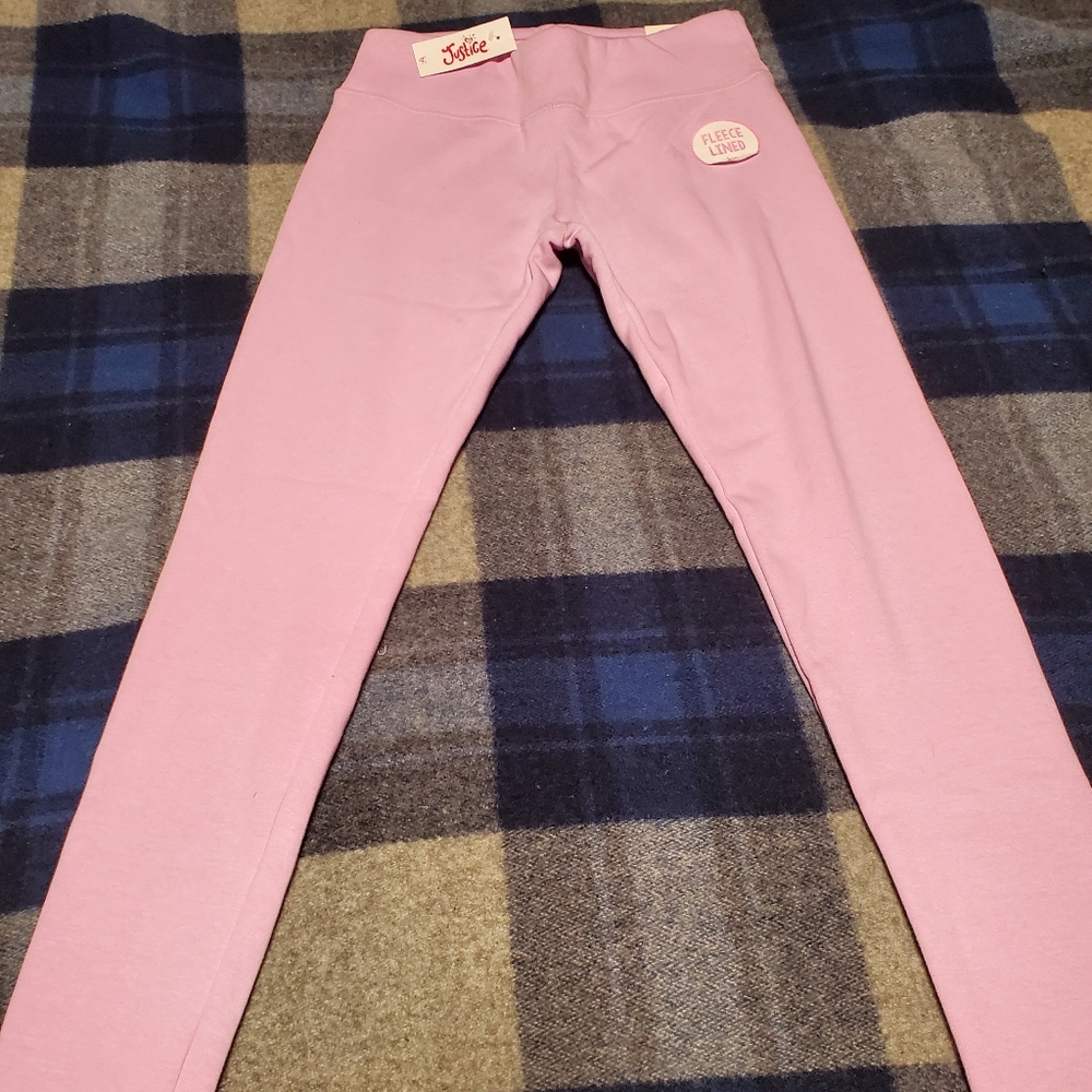 Pink Justice girl leggings size 12 still tagged new